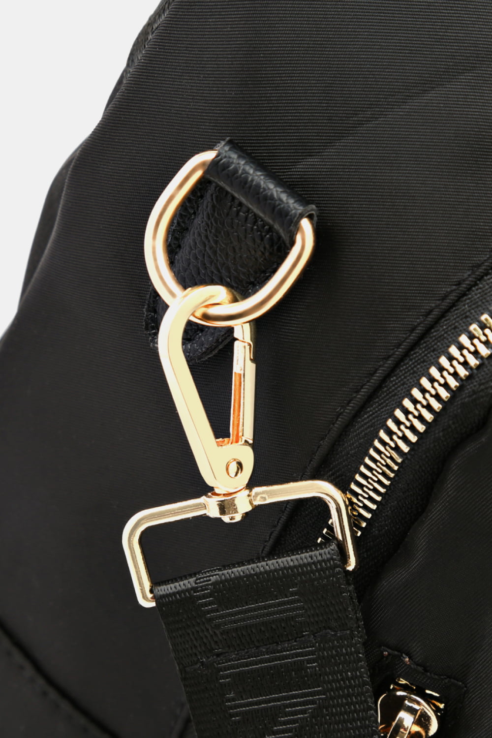 Medium Polyester Backpack With Gold Hardware