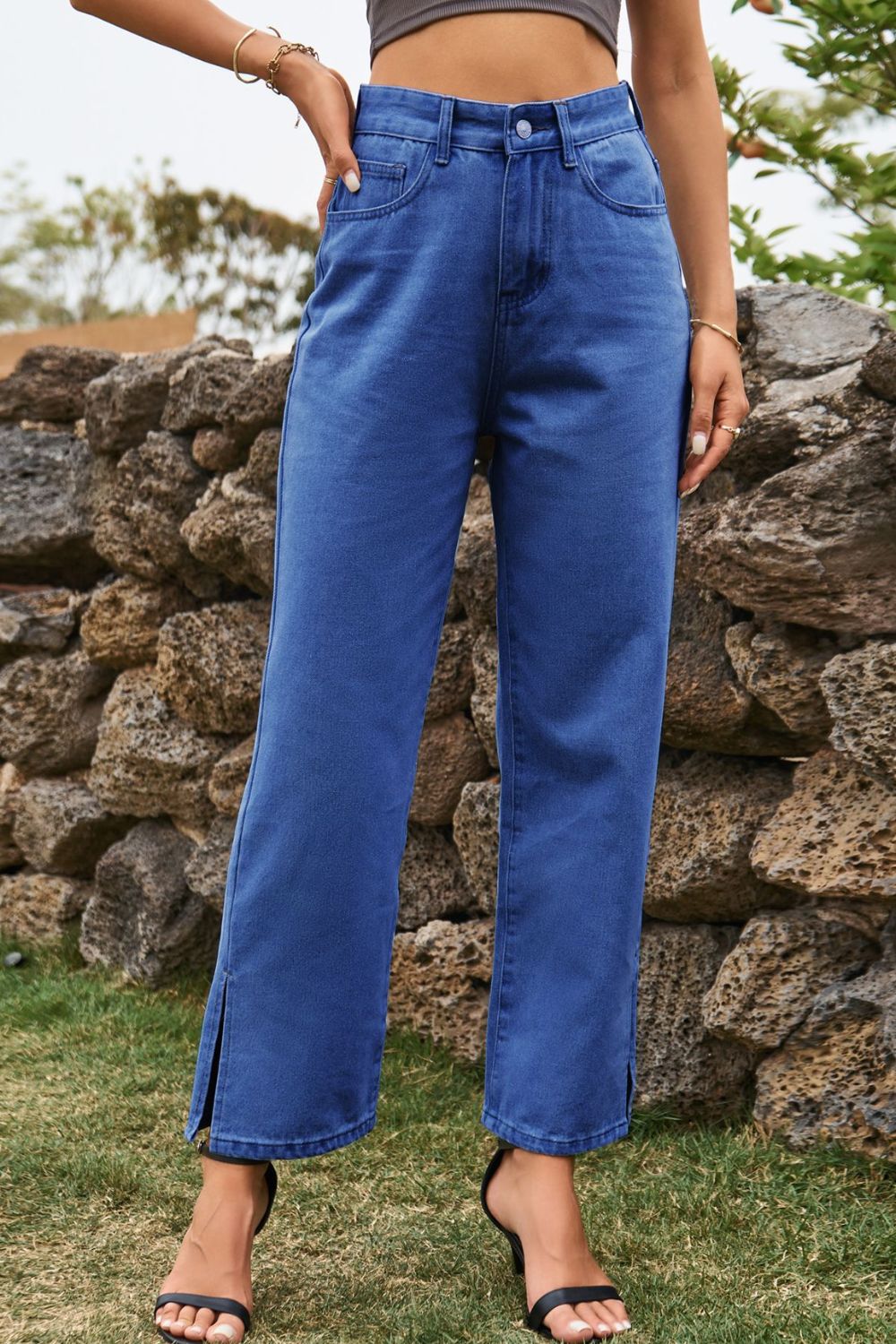 High Waist Loose Fit Jeans