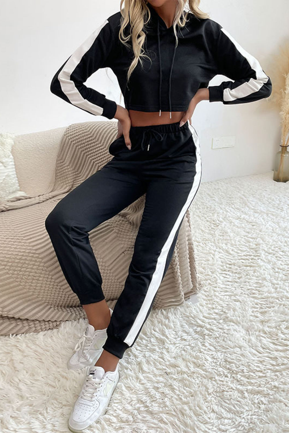 Cropped Hoodie and Jogger Set