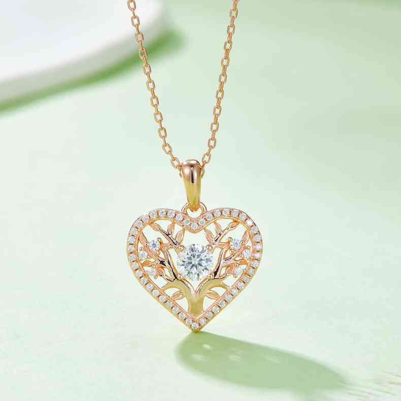 Moissanite 925 Heart Shape Necklace