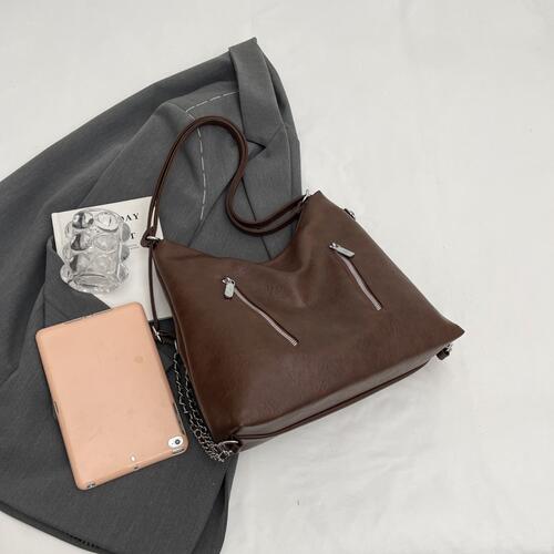 PU Leather Versatile Tote Bag
